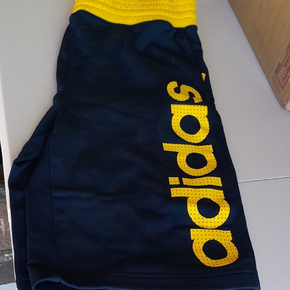 Adidas Kids Black and Yellow Bottoms